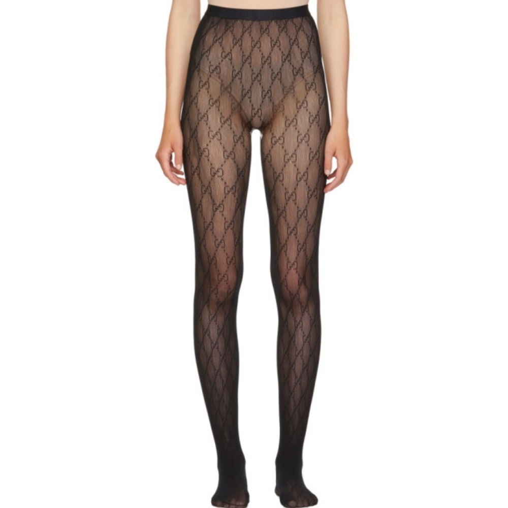 Gucci Black GG tights